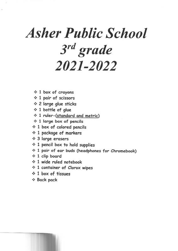 Asher Public Schools